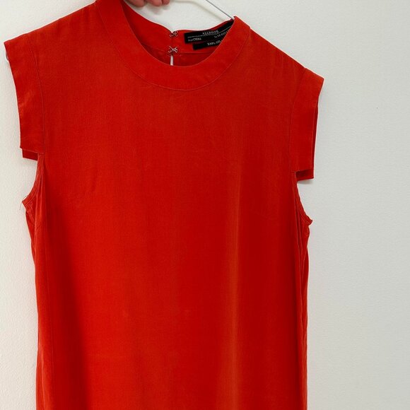 AlAllSaints Silk Tonya Lew Dress – Rust Orange, US 6 (Runs Small) - Picture 1 of 4